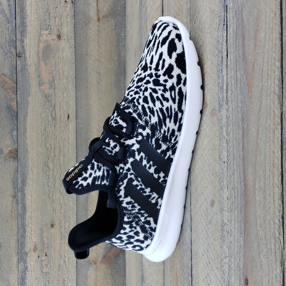 adidas Cloudfoam Pure 2.0 Leopard Print Black/White - Picture 2 of 10